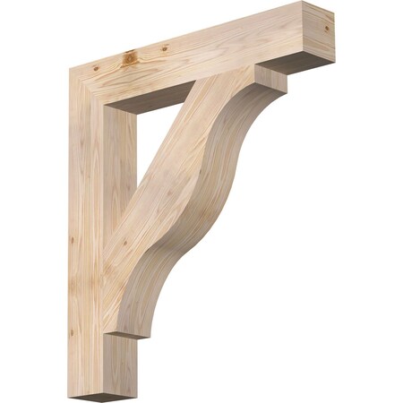 Ekena Millwork Funston Block Smooth Bracket, Douglas Fir, 5 1/2"W x 34"D x 38"H BKT06X34X38FST05SDF